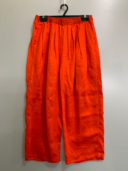 【中古品】【メンズ】 STOF ストフ TRIPLE TUCK LINEN PANTS トリプル タック リネン パンツ ボトムス メンズ ワイドパンツ 151-260621-hu-05-min サイズ：M カラー：レッド 万代Net店