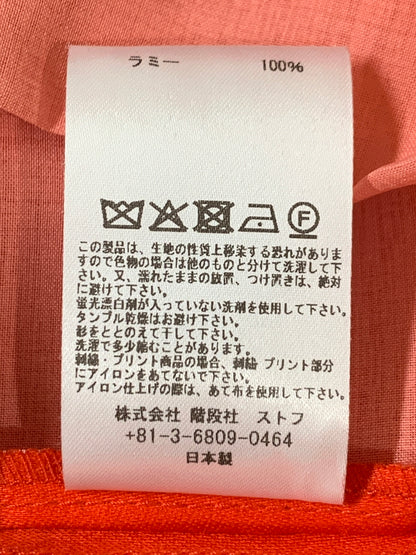 【中古品】【メンズ】 STOF ストフ TRIPLE TUCK LINEN PANTS トリプル タック リネン パンツ ボトムス メンズ ワイドパンツ 151-260621-hu-05-min サイズ：M カラー：レッド 万代Net店