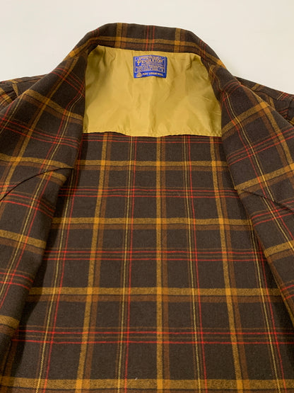 【中古品】【メンズ】 PENDLETON ペンドルトン 60S WOOL CHECK JACKET 60年代 ウール チェック ジャケット ヴィンテージ メンズ アウター 146-260621-hu-01-min サイズ：S カラー：ブラウン系（チェック柄） 万代Net店