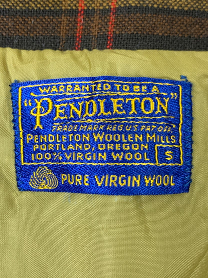 【中古品】【メンズ】 PENDLETON ペンドルトン 60S WOOL CHECK JACKET 60年代 ウール チェック ジャケット ヴィンテージ メンズ アウター 146-260621-hu-01-min サイズ：S カラー：ブラウン系（チェック柄） 万代Net店