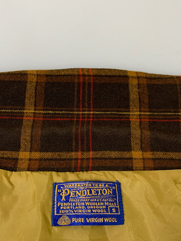 【中古品】【メンズ】 PENDLETON ペンドルトン 60S WOOL CHECK JACKET 60年代 ウール チェック ジャケット ヴィンテージ メンズ アウター 146-260621-hu-01-min サイズ：S カラー：ブラウン系（チェック柄） 万代Net店