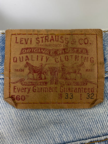 【現状渡し品】【メンズ】 LEVI'S リーバイス 560 DENIM PANTS USA製 デニムパンツ ボトムス 157-260623-yn-24-min サイズ：W33 L32 カラー：ライトインディゴ 万代Net店