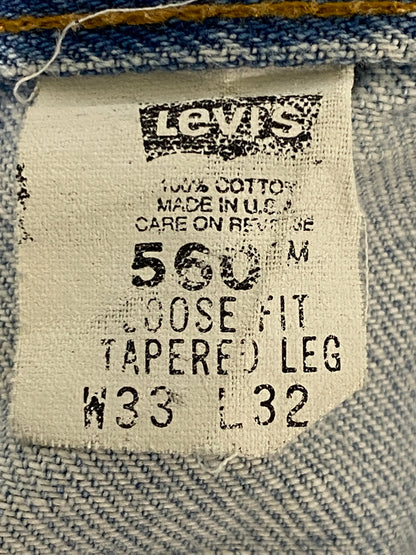 【現状渡し品】【メンズ】 LEVI'S リーバイス 560 DENIM PANTS USA製 デニムパンツ ボトムス 157-260623-yn-24-min サイズ：W33 L32 カラー：ライトインディゴ 万代Net店