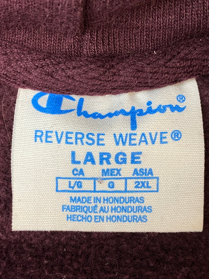 【中古品】【メンズ】 CHAMPION チャンピオン REVERSE WEAVE HOODIE リバースウィーブ フーディ スウェット パーカー 長袖 ロングスリーブ 148-260724-hu-14-min サイズ：L カラー：ボルドー系 万代Net店