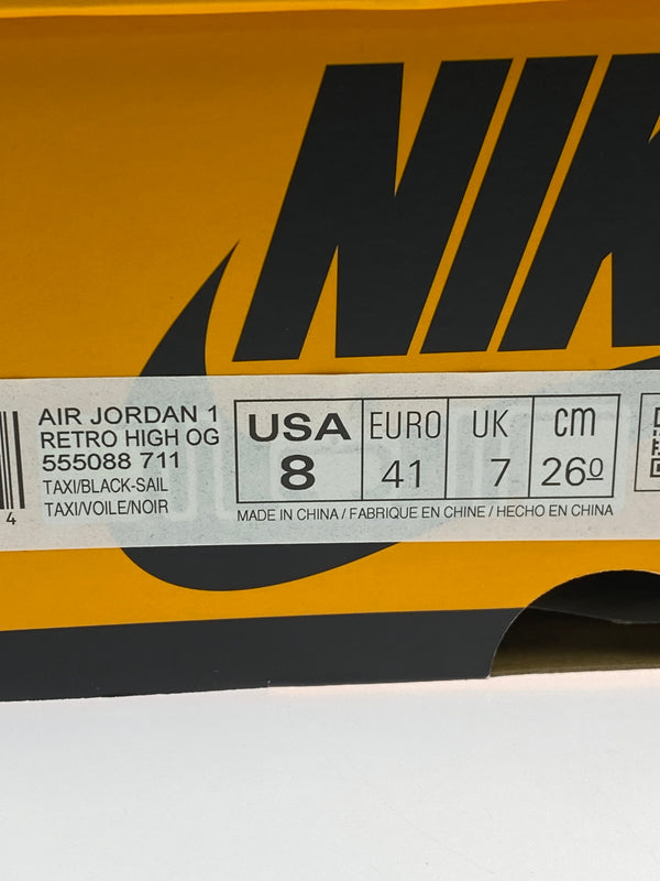【中古品】【メンズ】 NIKE ナイキ AIR JORDAN 1 RETRO HIGH OG "TAXI" エアジョーダン1 レトロ ハイ OG タクシー 555088-711 靴 スニーカー シューズ 160-260624-hu-04-min サイズ：26.0 US8 カラー：タクシーイエロー 万代Net店