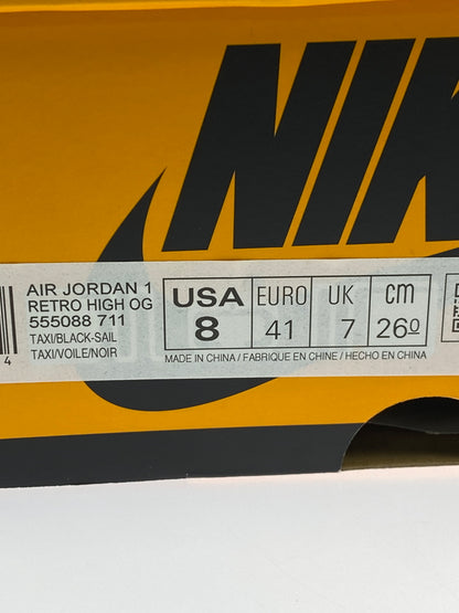 【中古品】【メンズ】 NIKE ナイキ AIR JORDAN 1 RETRO HIGH OG "TAXI" エアジョーダン1 レトロ ハイ OG タクシー 555088-711 靴 スニーカー シューズ 160-260624-hu-04-min サイズ：26.0 US8 カラー：タクシーイエロー 万代Net店