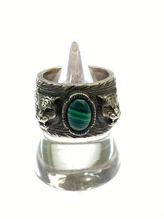 【中古品】【メンズ】 GUCCI グッチ ガーデンキャットリング 925 アクセサリー 指輪 リング 182-260624-hu-13-min サイズ：17 カラー：シルバー 万代Net店