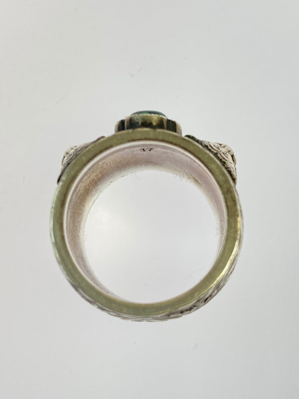 【中古品】【メンズ】 GUCCI グッチ ガーデンキャットリング 925 アクセサリー 指輪 リング 182-260624-hu-13-min サイズ：17 カラー：シルバー 万代Net店