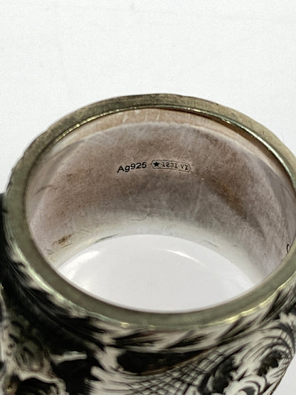 【中古品】【メンズ】 GUCCI グッチ ガーデンキャットリング 925 アクセサリー 指輪 リング 182-260624-hu-13-min サイズ：17 カラー：シルバー 万代Net店