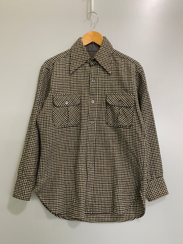 【現状渡し品】【メンズ】 PENDLETON ペンドルトン 70S USA製 WOOL LS CHECK SHIRT 70年代 USA製 アメリカ製 ウール 長袖 チェックシャツ メンズ トップス ヴィンテージ 144-260621-hu-18-min サイズ：M カラー：ブラウン/ブラック（チェック） 万代Net店