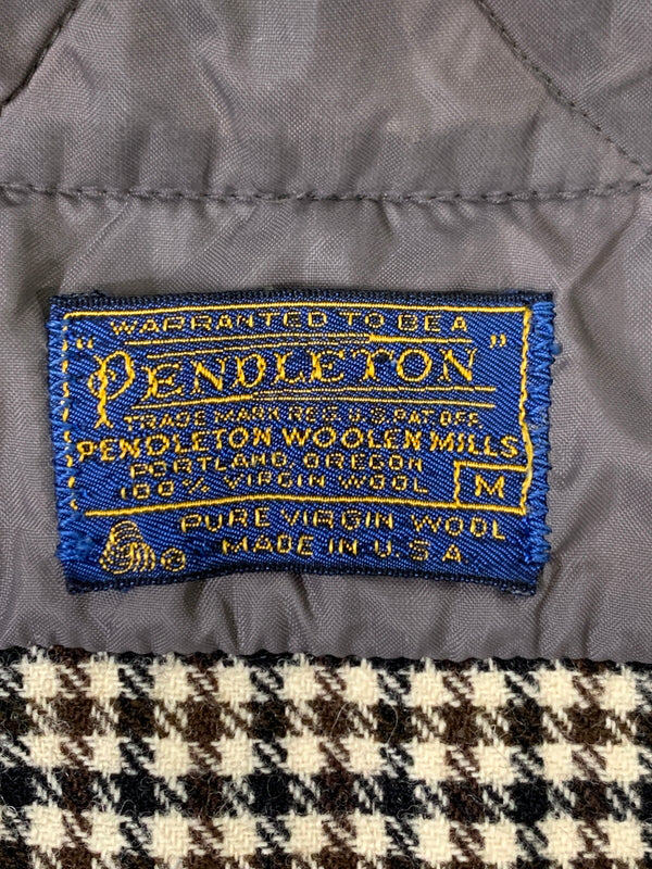【現状渡し品】【メンズ】 PENDLETON ペンドルトン 70S USA製 WOOL LS CHECK SHIRT 70年代 USA製 アメリカ製 ウール 長袖 チェックシャツ メンズ トップス ヴィンテージ 144-260621-hu-18-min サイズ：M カラー：ブラウン/ブラック（チェック） 万代Net店