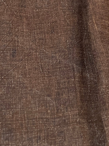 【中古品】【メンズ】 COLINA コリーナ MUDDYED LINEN GRANDPA SHIRTS 211SH09 マディッド リネン グランパ シャツ 長袖シャツ トップス 140-260623-yn-27-min サイズ：L カラー：ダークブラウン 万代Net店