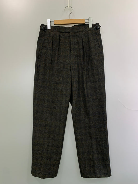 【中古品】【メンズ】 USED LIGHTNING ZIP SLACKS PANTS ライトニング ジップ スラックス パンツ メンズ ボトムス 157-260625-hu-26-min カラー：グレー/ブラウン系（チェック） 万代Net店