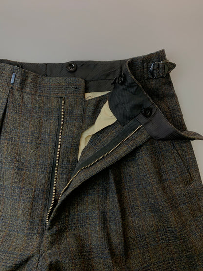 【中古品】【メンズ】 USED LIGHTNING ZIP SLACKS PANTS ライトニング ジップ スラックス パンツ メンズ ボトムス 157-260625-hu-26-min カラー：グレー/ブラウン系（チェック） 万代Net店