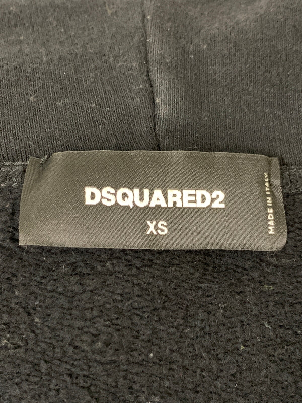 【中古品】【メンズ】 DSQUARED2 ディースクエアード ICON アイコン ジップアップ ジャケット メンズ 長袖 ジップアップ パーカー 141-260621-hu-13-min サイズ：XS カラー：ブラック 万代Net店