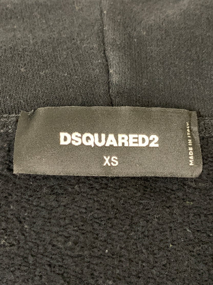 【中古品】【メンズ】 DSQUARED2 ディースクエアード ICON アイコン ジップアップ ジャケット メンズ 長袖 ジップアップ パーカー 141-260621-hu-13-min サイズ：XS カラー：ブラック 万代Net店