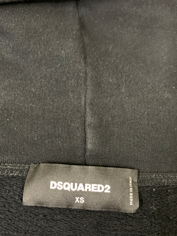 【中古品】【メンズ】 DSQUARED2 ディースクエアード ICON アイコン ジップアップ ジャケット メンズ 長袖 ジップアップ パーカー 141-260621-hu-13-min サイズ：XS カラー：ブラック 万代Net店