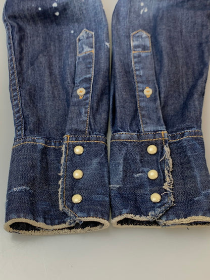 【中古品】【メンズ】 DSQUARED2 ディースクエアード L/S DENIM SHIRT S74DM0507 ロングスリーブ デニムシャツ 長袖シャツ トップス 141-260623-yn-28-min サイズ：42 カラー：インディゴ 万代Net店
