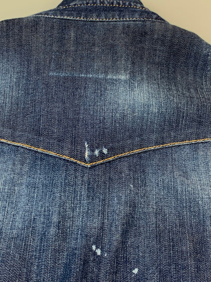 【中古品】【メンズ】 DSQUARED2 ディースクエアード L/S DENIM SHIRT S74DM0507 ロングスリーブ デニムシャツ 長袖シャツ トップス 141-260623-yn-28-min サイズ：42 カラー：インディゴ 万代Net店