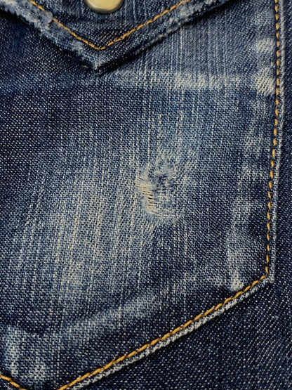 【中古品】【メンズ】 DSQUARED2 ディースクエアード L/S DENIM SHIRT S74DM0507 ロングスリーブ デニムシャツ 長袖シャツ トップス 141-260623-yn-28-min サイズ：42 カラー：インディゴ 万代Net店