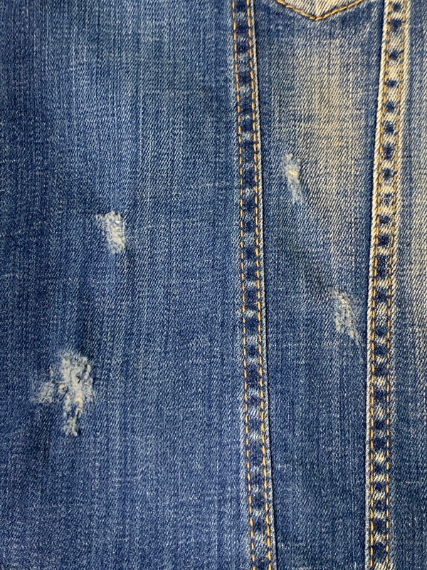 【現状渡し品】【メンズ】 DSQUARED2 ディースクエアード DAN JEAN JACKET ダン ジーン ジャケット S71AN0185 メンズ アウター デニム ジャケット Gジャン 141-260621-hu-19-min サイズ：42 カラー：インディゴ 万代Net店