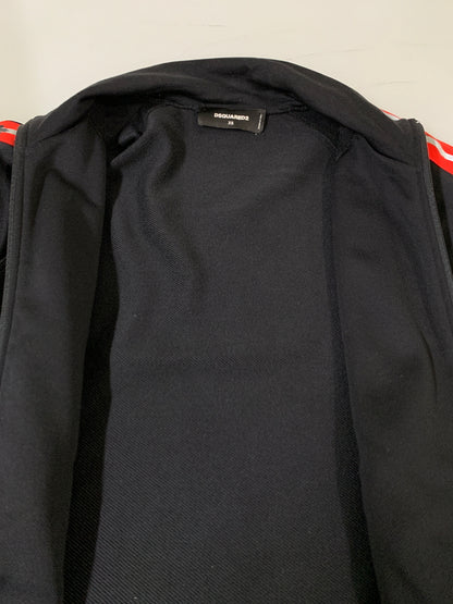 【中古品】【メンズ】 DSQUARED2 ディースクエアード TRACK JACKET トラック ジャケット S74HG0106 メンズ ジャージ アウター 141-260621-hu-14-min サイズ：XS カラー：ブラック/レッド 万代Net店