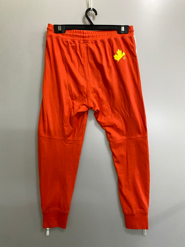 【中古品】【メンズ】 DSQUARED2 ディースクエアード SWEAT PANTS S74KB0625 S24293 サイドジッパー スウェットパンツ ボトムス 152-260623-yn-25-min サイズ：XS カラー：オレンジ 万代Net店