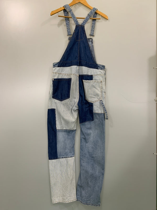 【現状渡し品】【メンズ】 DSQUARED2 S74FP0032 22SS パッチワークデニムオーバーオール メンズ サロペット オールインワン 152-260621-hu-20-min サイズ：42 カラー：インディゴ 万代Net店