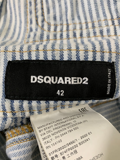 【現状渡し品】【メンズ】 DSQUARED2 S74FP0032 22SS パッチワークデニムオーバーオール メンズ サロペット オールインワン 152-260621-hu-20-min サイズ：42 カラー：インディゴ 万代Net店