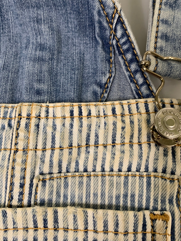 【現状渡し品】【メンズ】 DSQUARED2 S74FP0032 22SS パッチワークデニムオーバーオール メンズ サロペット オールインワン 152-260621-hu-20-min サイズ：42 カラー：インディゴ 万代Net店
