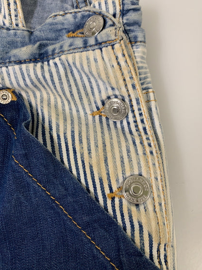 【現状渡し品】【メンズ】 DSQUARED2 S74FP0032 22SS パッチワークデニムオーバーオール メンズ サロペット オールインワン 152-260621-hu-20-min サイズ：42 カラー：インディゴ 万代Net店