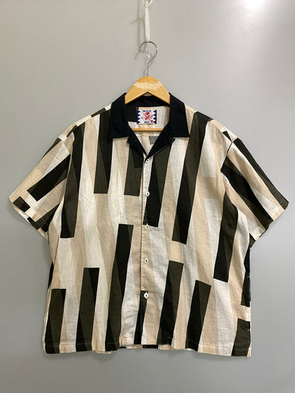 【中古品】【メンズ】 SON OF THE CHEESE サノバチーズ S/S SHIRT SC2010-SH14 ショートスリーブシャツ 半袖シャツ トップス 140-260623-yn-10-min サイズ：M カラー：ブラック/ベージュ等 万代Net店