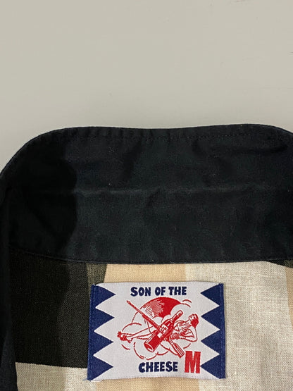 【中古品】【メンズ】 SON OF THE CHEESE サノバチーズ S/S SHIRT SC2010-SH14 ショートスリーブシャツ 半袖シャツ トップス 140-260623-yn-10-min サイズ：M カラー：ブラック/ベージュ等 万代Net店