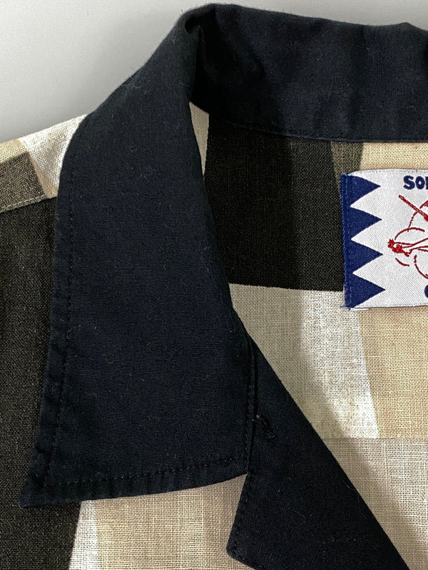 【中古品】【メンズ】 SON OF THE CHEESE サノバチーズ S/S SHIRT SC2010-SH14 ショートスリーブシャツ 半袖シャツ トップス 140-260623-yn-10-min サイズ：M カラー：ブラック/ベージュ等 万代Net店