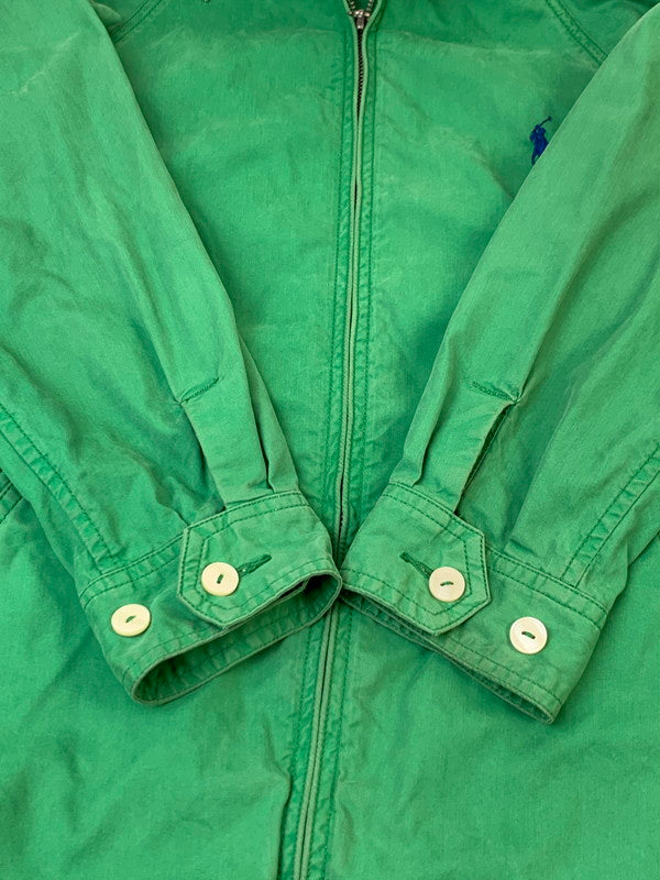 【現状渡し品】【メンズ/レディース】 POLO RALPH LAUREN ポロラルフローレン ZIP UP HOODED JACKET ジップアップフーディージャケット ライトアウター 147-260623-yn-31-min サイズ：S/P カラー：グリーン 万代Net店