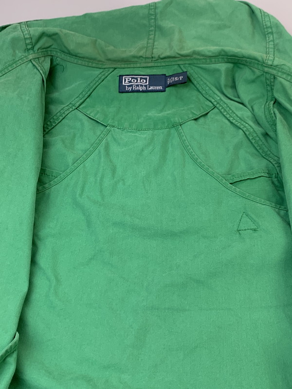 【現状渡し品】【メンズ/レディース】 POLO RALPH LAUREN ポロラルフローレン ZIP UP HOODED JACKET ジップアップフーディージャケット ライトアウター 147-260623-yn-31-min サイズ：S/P カラー：グリーン 万代Net店