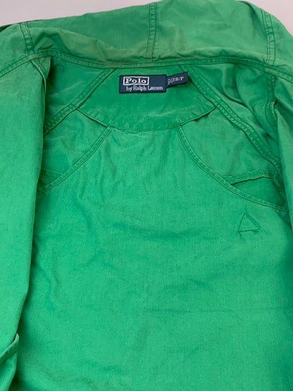 【現状渡し品】【メンズ/レディース】 POLO RALPH LAUREN ポロラルフローレン ZIP UP HOODED JACKET ジップアップフーディージャケット ライトアウター 147-260623-yn-31-min サイズ：S/P カラー：グリーン 万代Net店