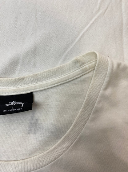 【中古品】【メンズ】 STUSSY ステューシー × SOPHNET ソフネット PRINT TEE プリント Tシャツ トップス 142-260626-jt-18-min サイズ：L カラー：ホワイト 万代Net店