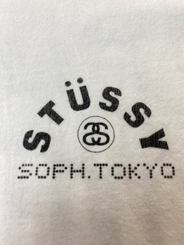 【中古品】【メンズ】 STUSSY ステューシー × SOPHNET ソフネット PRINT TEE プリント Tシャツ トップス 142-260626-jt-18-min サイズ：L カラー：ホワイト 万代Net店