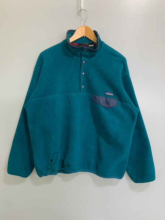 【現状渡し品】【メンズ】 PATAGONIA パタゴニア SYNCHILLA SNAP-T 25450 95年製 ジャマイカ製 シンチラスナップT トップス 144-260622-yn-06-min サイズ：L カラー：グリーン系 万代Net店