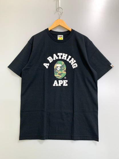 【中古品】【メンズ】 A BATHING APE ア ベイシング エイプ ABC CAMO COLLEGE SS TEE エービーシー カモ カレッジ ショートスリーブ ティー 001TEM301004M メンズ 半袖 トップス 142-260621-hu-16-min サイズ：XL カラー：ブラック 万代Net店
