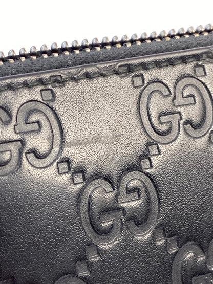 【中古品】【メンズ/レディース】 GUCCI グッチ シマ ラウンドファスナー 長財布 307987・2091 財布 ウォレット 181-260624-hu-14-min カラー：ブラック 万代Net店