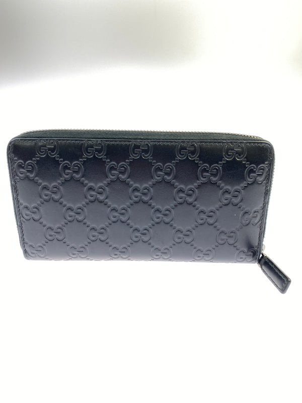 【中古品】【メンズ/レディース】 GUCCI グッチ シマ ラウンドファスナー 長財布 307987・2091 財布 ウォレット 181-260624-hu-14-min カラー：ブラック 万代Net店