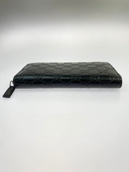 【中古品】【メンズ/レディース】 GUCCI グッチ シマ ラウンドファスナー 長財布 307987・2091 財布 ウォレット 181-260624-hu-14-min カラー：ブラック 万代Net店
