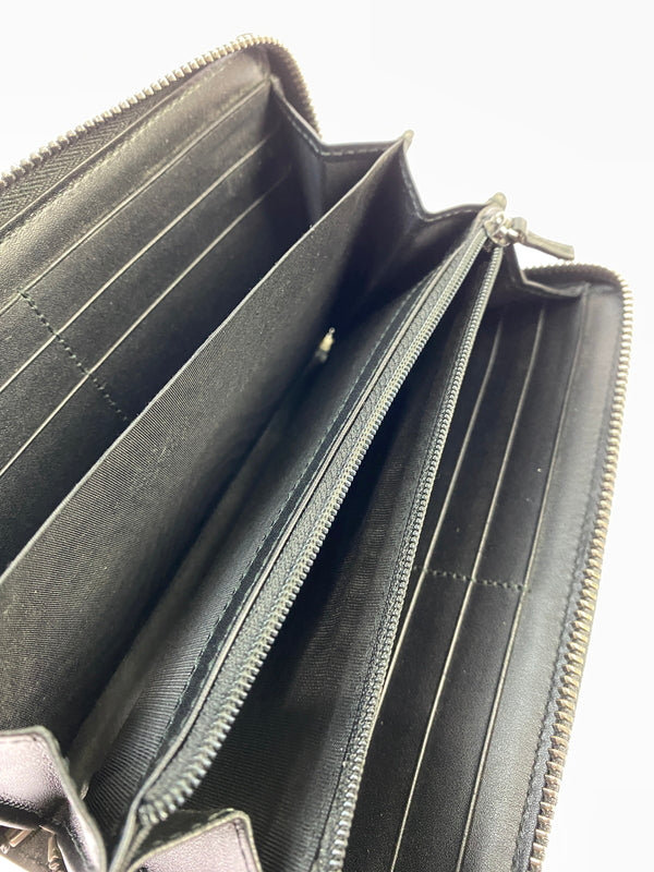 【中古品】【メンズ/レディース】 GUCCI グッチ シマ ラウンドファスナー 長財布 307987・2091 財布 ウォレット 181-260624-hu-14-min カラー：ブラック 万代Net店