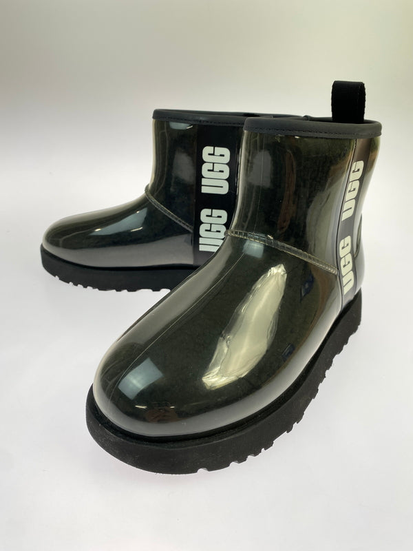 【中古品】【レディース】 UGG アグ CLASSIC CLEAR MINI BOOTS クラシッククリアブーツミニ 1113190 靴 レインブーツ レディース 167-260624-hu-07-min サイズ：24.0cm US7 カラー：ブラック 万代Net店