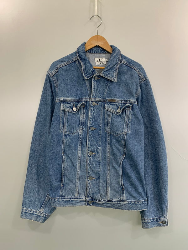 【中古品】【メンズ】 CALVIN KLEIN JEANS カルバンクラインジーンズ DENIM JACKET デニムジャケット ライトアウター 141-260623-yn-34-min サイズ：L カラー：インディゴ 万代Net店