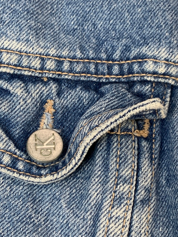 【中古品】【メンズ】 CALVIN KLEIN JEANS カルバンクラインジーンズ DENIM JACKET デニムジャケット ライトアウター 141-260623-yn-34-min サイズ：L カラー：インディゴ 万代Net店