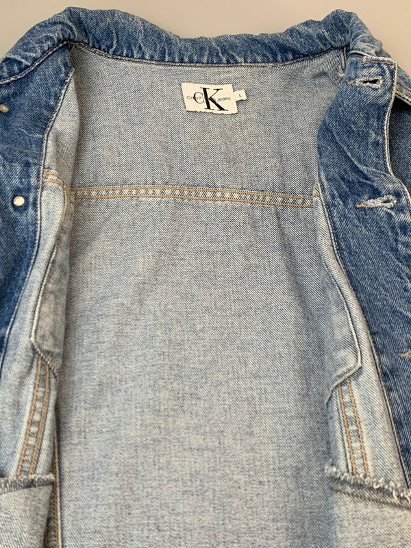 【中古品】【メンズ】 CALVIN KLEIN JEANS カルバンクラインジーンズ DENIM JACKET デニムジャケット ライトアウター 141-260623-yn-34-min サイズ：L カラー：インディゴ 万代Net店