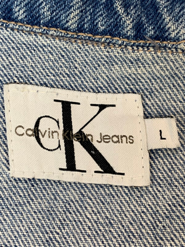 【中古品】【メンズ】 CALVIN KLEIN JEANS カルバンクラインジーンズ DENIM JACKET デニムジャケット ライトアウター 141-260623-yn-34-min サイズ：L カラー：インディゴ 万代Net店